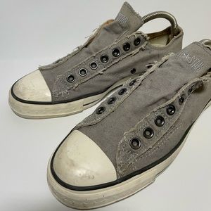 John Varvatos Converse slip on chucks grey